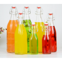 OEM swing top beverage bottle 250ml 500ml 1000ml clear glass beer bottles